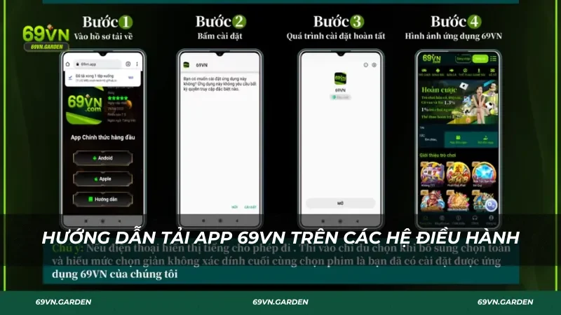 Hướng dẫn tải app 69VN trên các hệ điều hành
