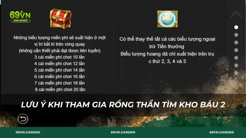 Lưu ý khi tham gia Rồng Thần Tìm Kho Báu 2