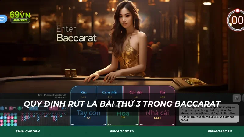 Quy định rút lá bài thứ 3 trong Baccarat
