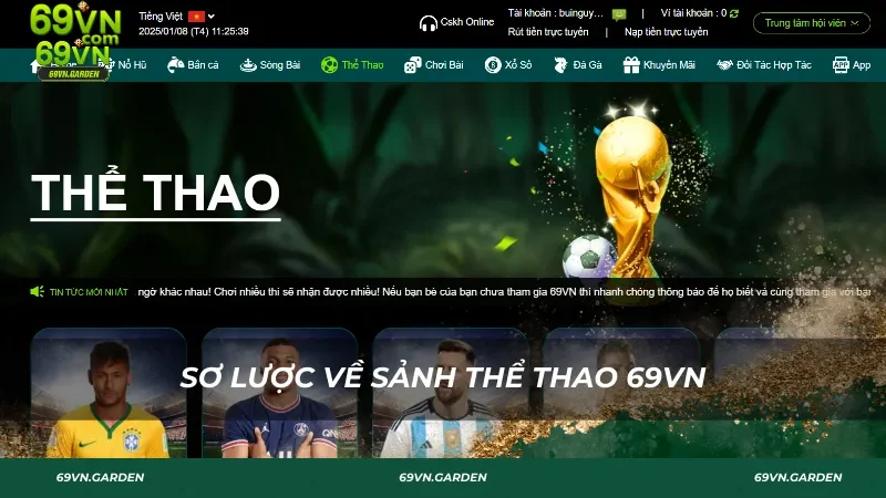 Sơ lược về sảnh thể thao 69VN