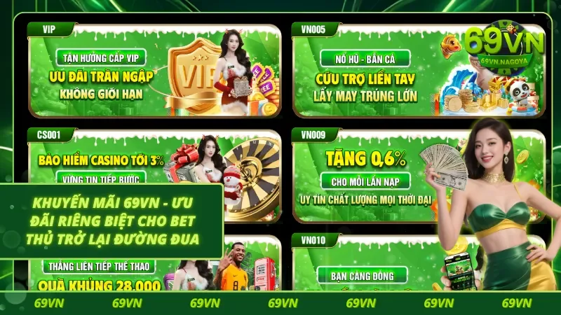 Hội viên trở lại - Nhận quà ngập tràn tại 69VN